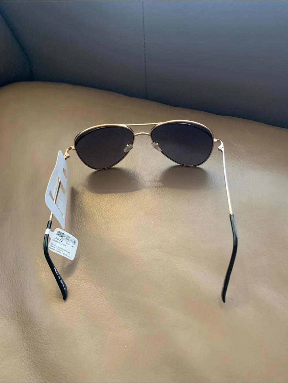 Icing Gold Frame with Black Lenses Aviator Sunglasses